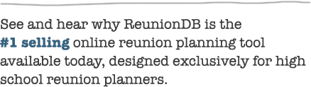 Reunion DB is #1 selling online reunion planning tool